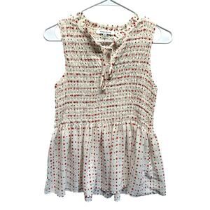 Rose + Olive Women Ruched Smocked Tank S Top Stars Summer Brunch Beach‎